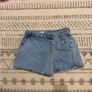 Zara Blue Jean Shorts with Gold Accents